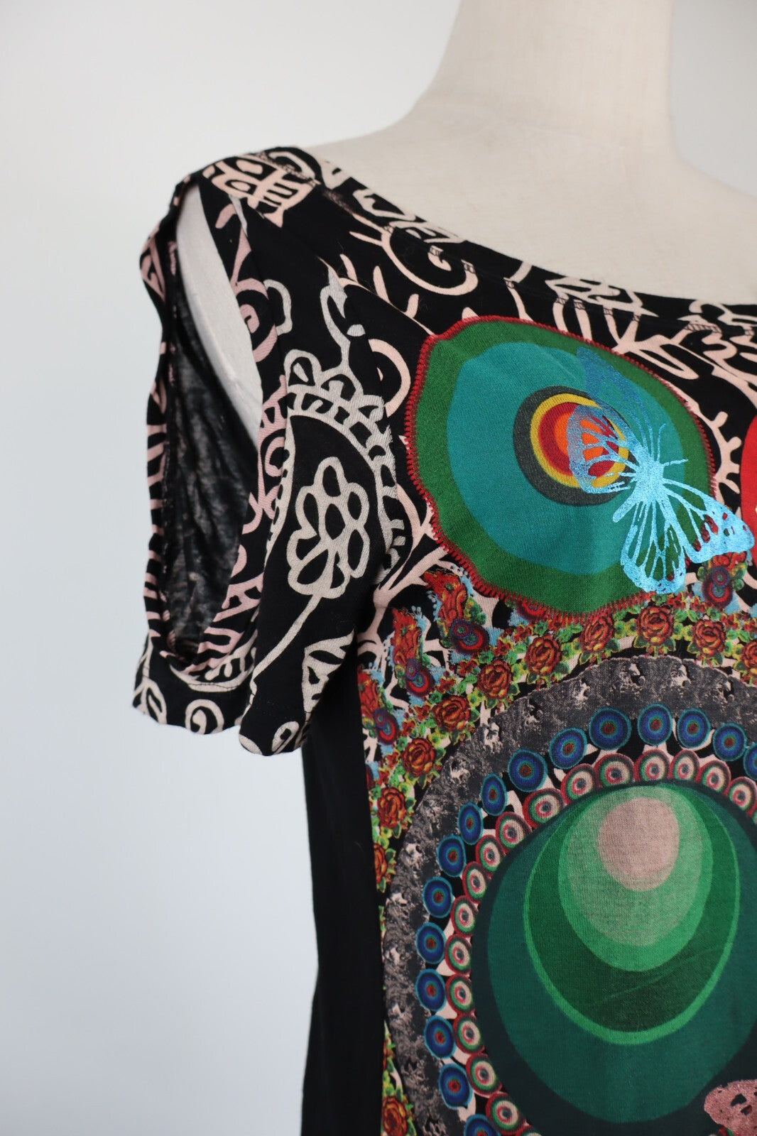 DESIGUAL VESTITO ABITO DONNA TG. M WOMAN CASUAL VINTAGE DRESS