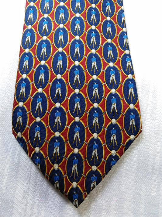 DAKS 100% SETA SILK TIE CRAVATTA NECKTIE ITALY VINTAGE