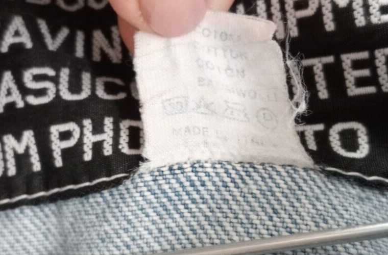 CASUCCI GIUBBINO JEANS COTONE DENIM UOMO Tg S MAN CASUAL VINTAGE JACKET