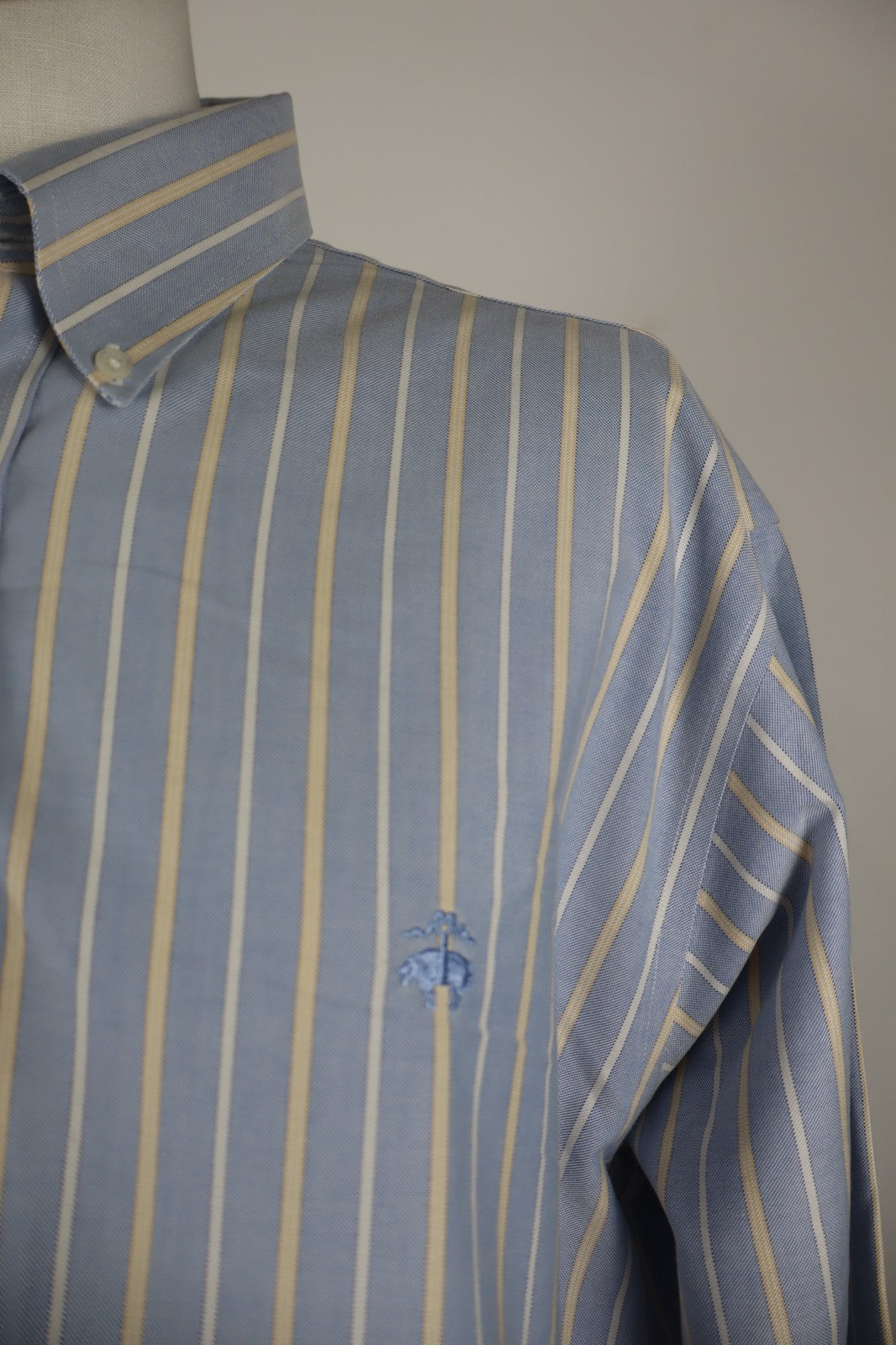 BROOKS BROTHERS CAMICIA MANICHE LUNGHE UOMO COTONE TG L MAN CASUAL VINTAGE SHIRT