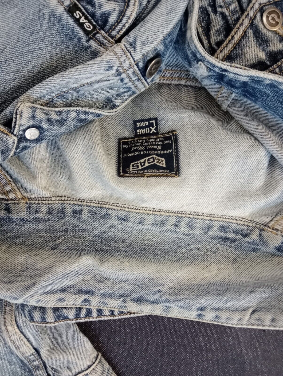 GAS JEANS GIUBBINO DONNA Tg. XL WOMAN CASUAL JACKET COTONE COTTON DENIM VINTAGE