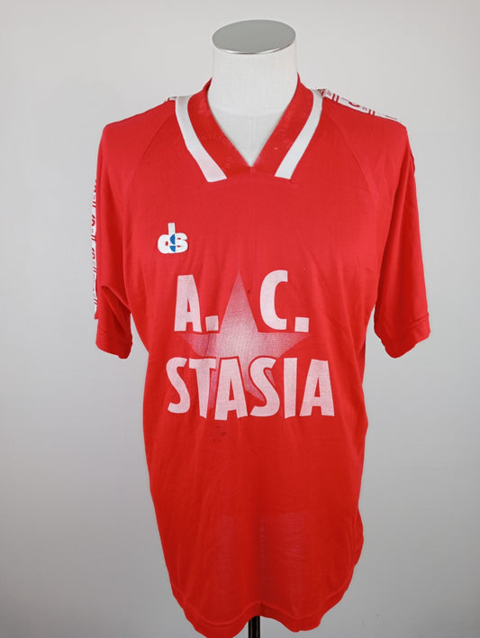 DEVIS AC STASIA MAGLIA CALCIO UOMO Tg XL SOCCER JERSEY T-SHIRT SPORT