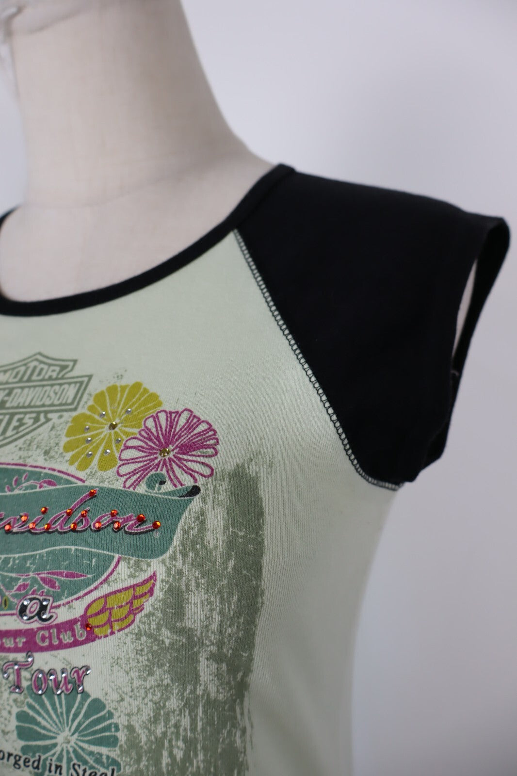 HARLEY DAVIDSON MAGLIA DONNA TG. S WOMAN CASUAL VINTAGE TOP T-SHIRT COTONE