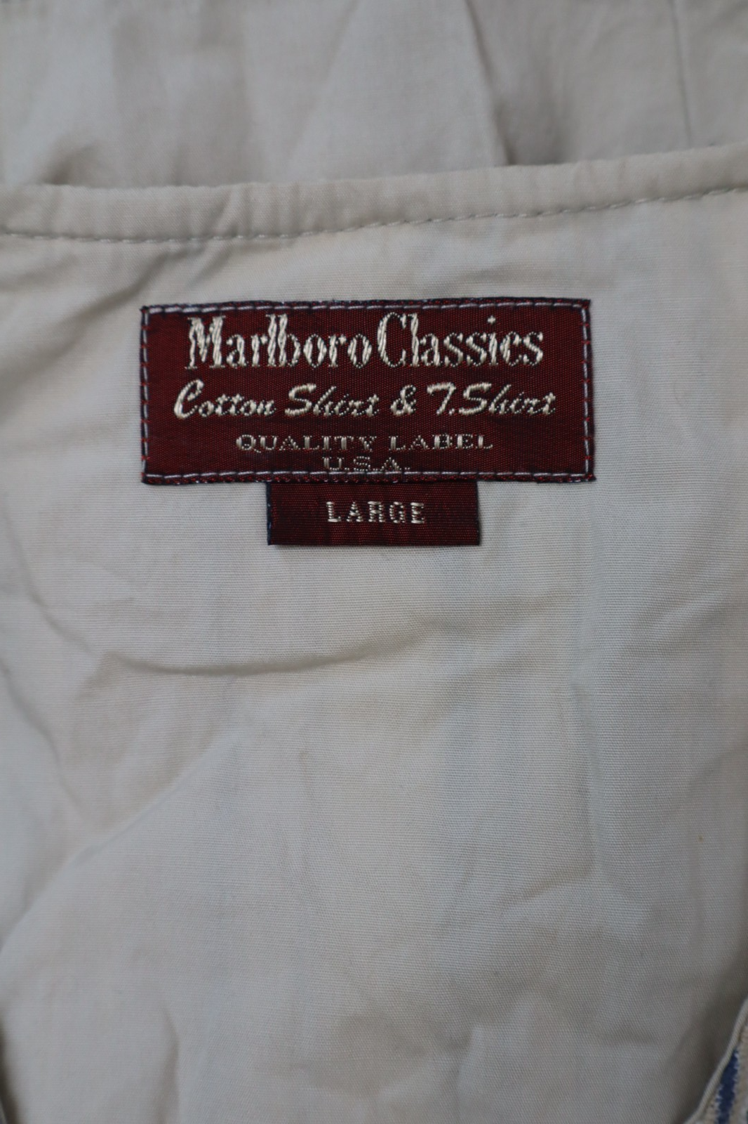 MARLBORO CLASSICS SMANICATO GILET BOHO COTTON SHIRT UOMO Tg L MAN CASUAL VINTAGE