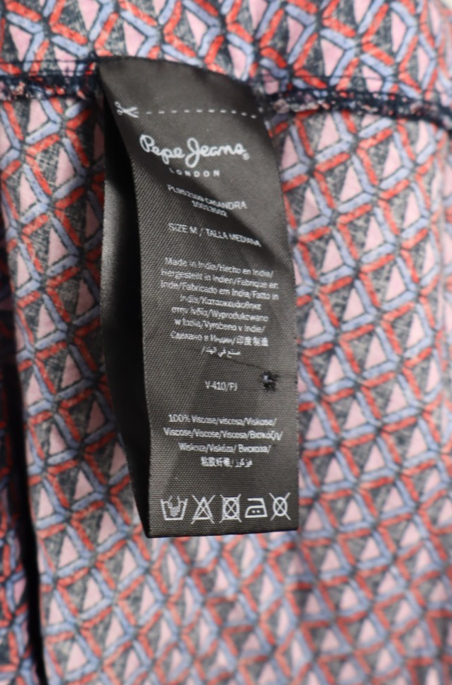 PEPE JEANS VESTITO A BRETELLE DONNA TG M WOMAN CASUAL VINTAGE DRESS ABITO LOGO