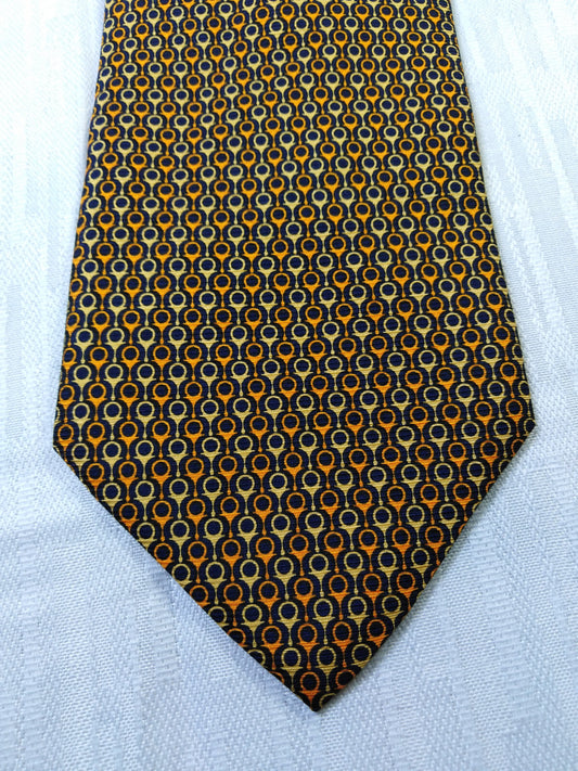 LES COPAINS 100% SILK TIE SETA CRAVATTA NECKTIE MADE IN ITALY