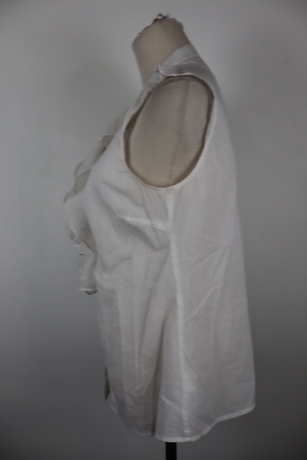 MAX&CO CAMICIA SMANICATA DONNA TG. 44 WOMAN SHIRT CASUAL VINTAGE COTONE VOLANT
