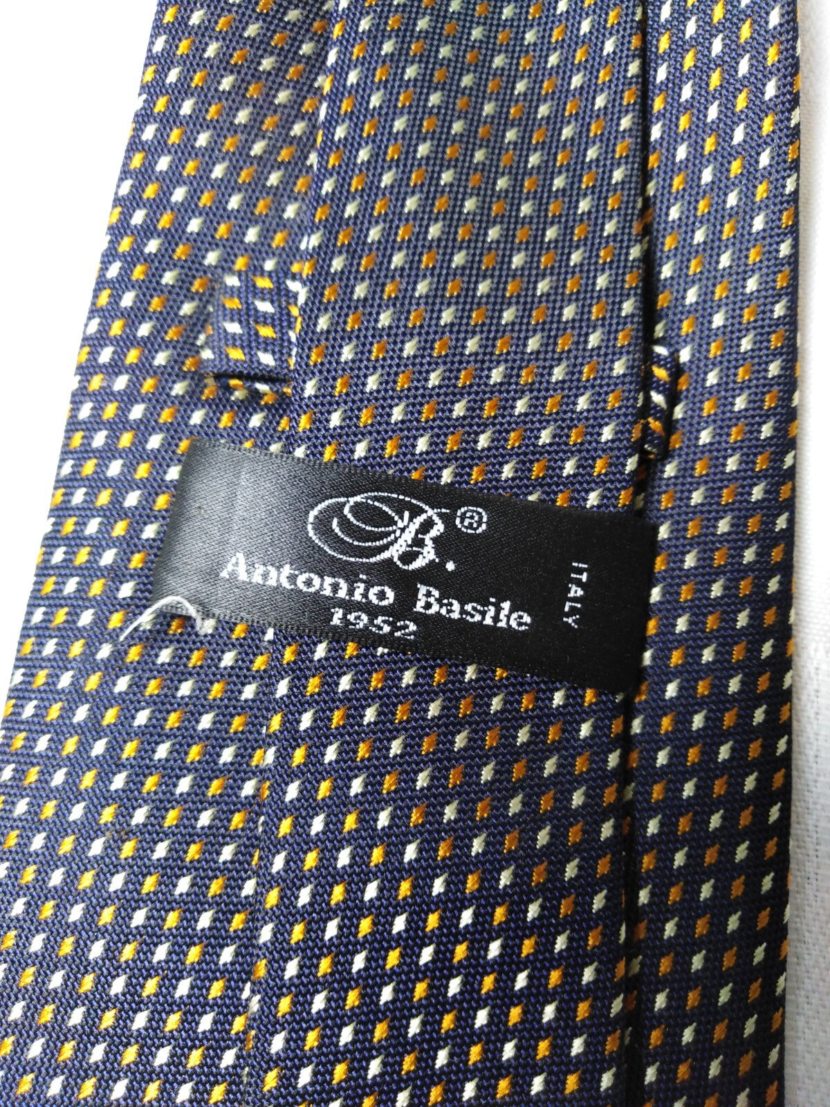 ANTONIO BASILE 100% SILK TIE SETA CRAVATTA NECKTIE MADE IN ITALY
