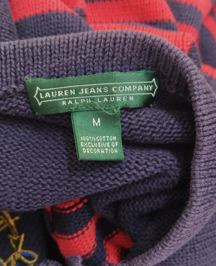 RALPH LAUREN MAGLIONE DONNA Tg. M WOMAN CASUAL SWEATER COTONE COTTON VINTAGE