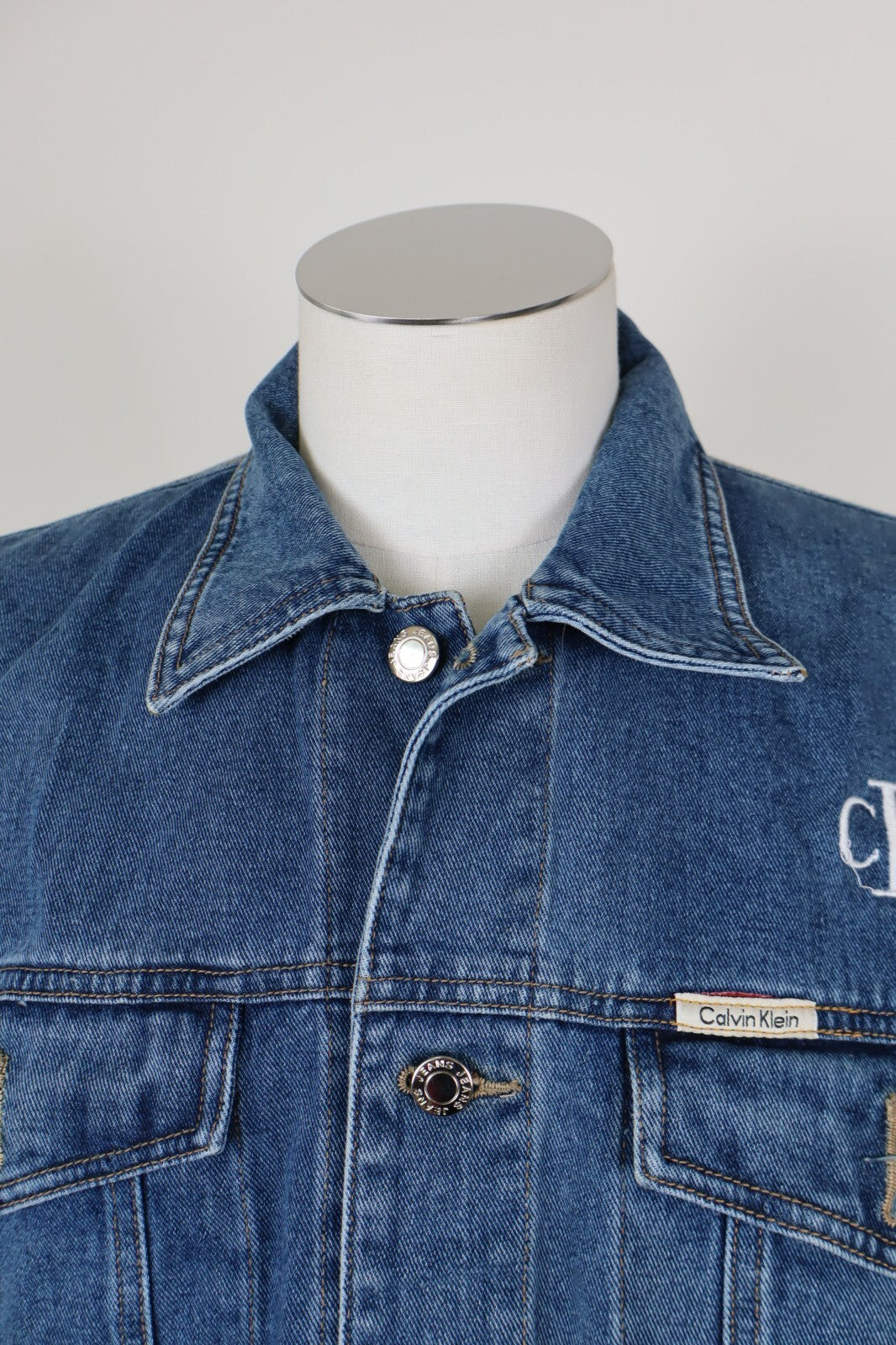 CALVIN KLEIN JEANS GIUBBINO DENIM COTONE UOMO Tg 3XL MAN CASUAL VINTAGE JACKET