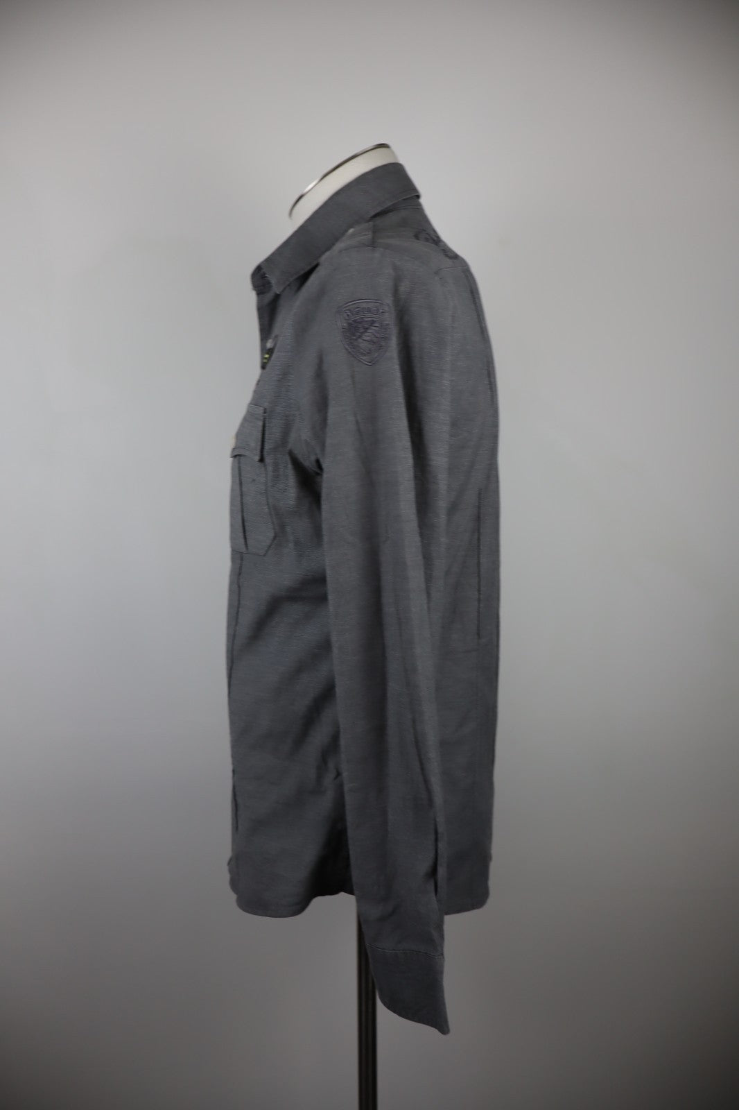 BLAUER CAMICIA MANICHE LUNGHE UOMO COTONE TG M MAN CASUAL VINTAGE SHIRT COTTON