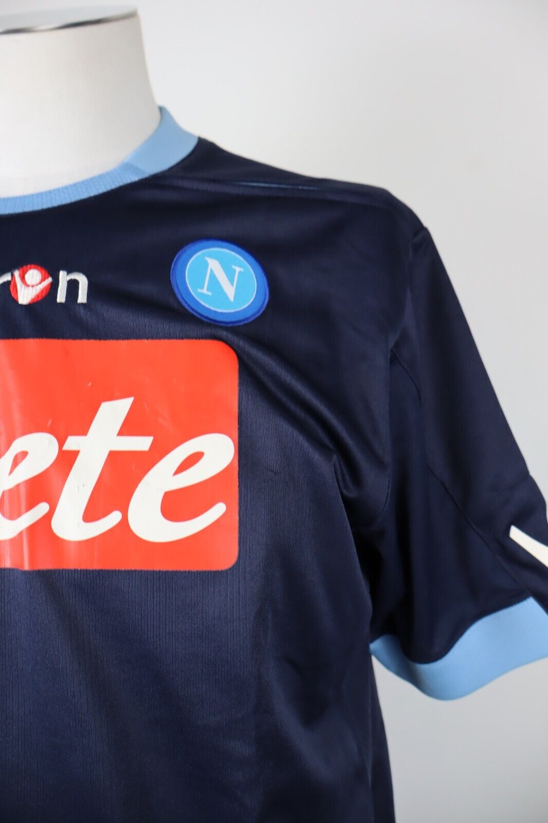 MACRON NAPOLI CAVANI N 7 MAGLIA CALCIO UOMO Tg L TRIKOT JERSEY AUTOGRAFATA