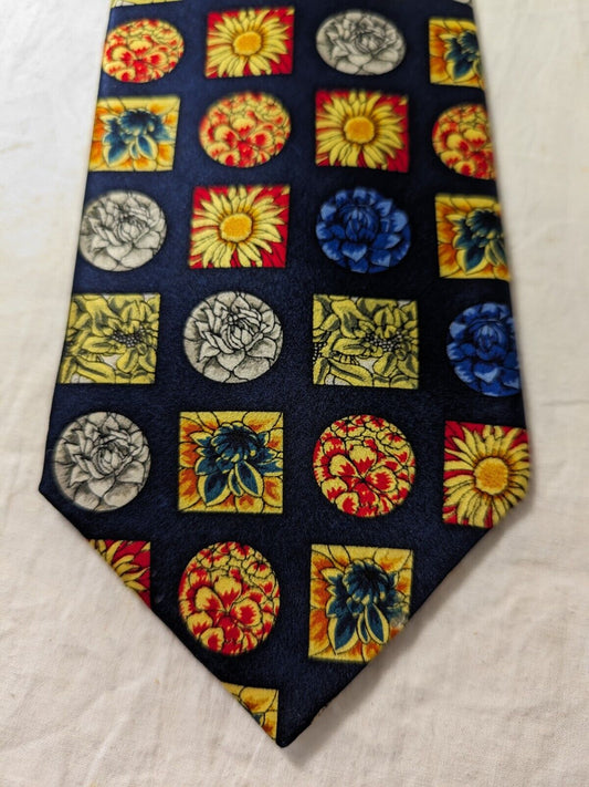 ROBERTA BALDINI 100%  SILK TIE SETA CRAVATTA NECKTIE MADE IN ITALY