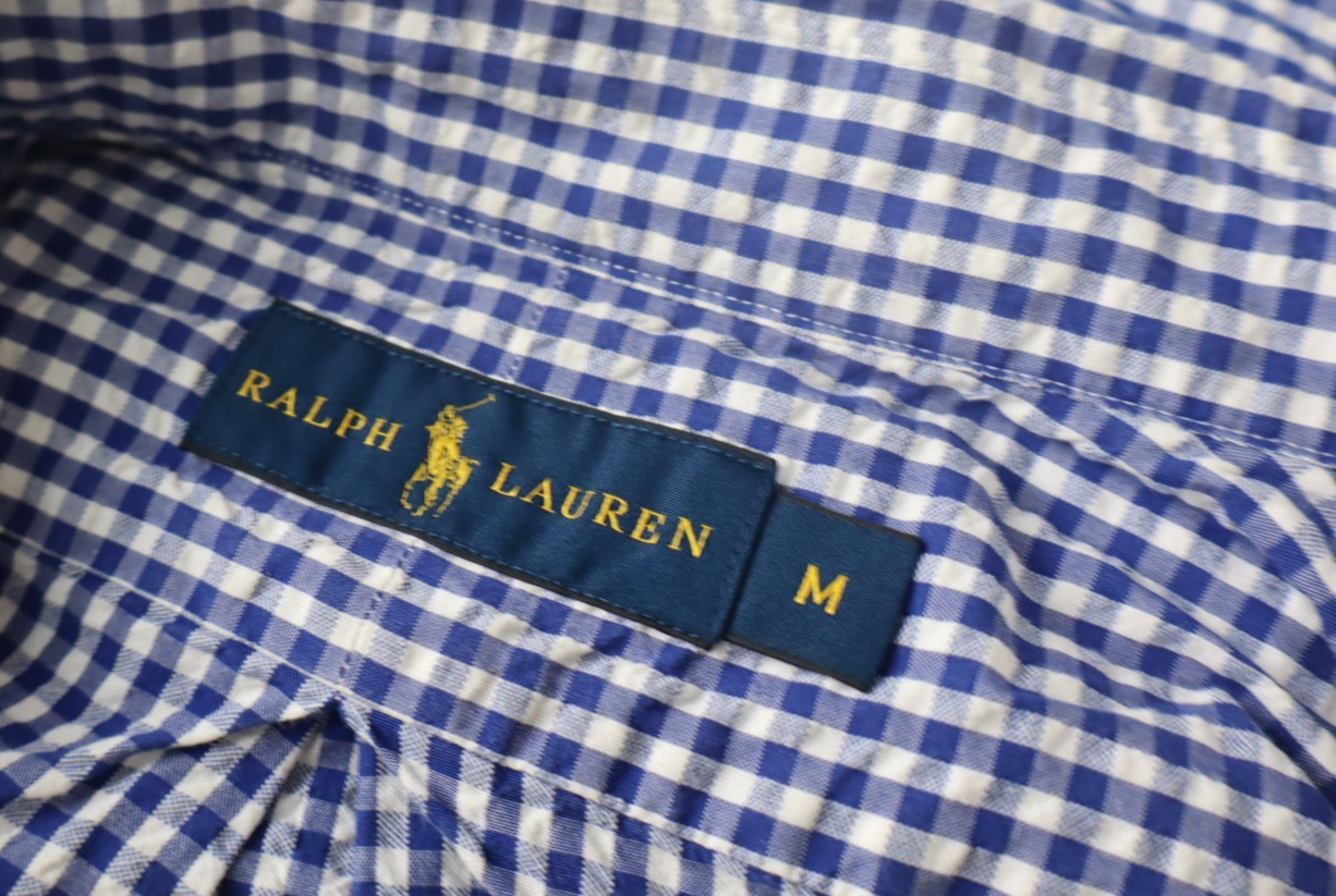 RALPH LAUREN CAMICIA UOMO COTONE TG M MAN CASUAL VINTAGE COTTON SHIRT LOGO