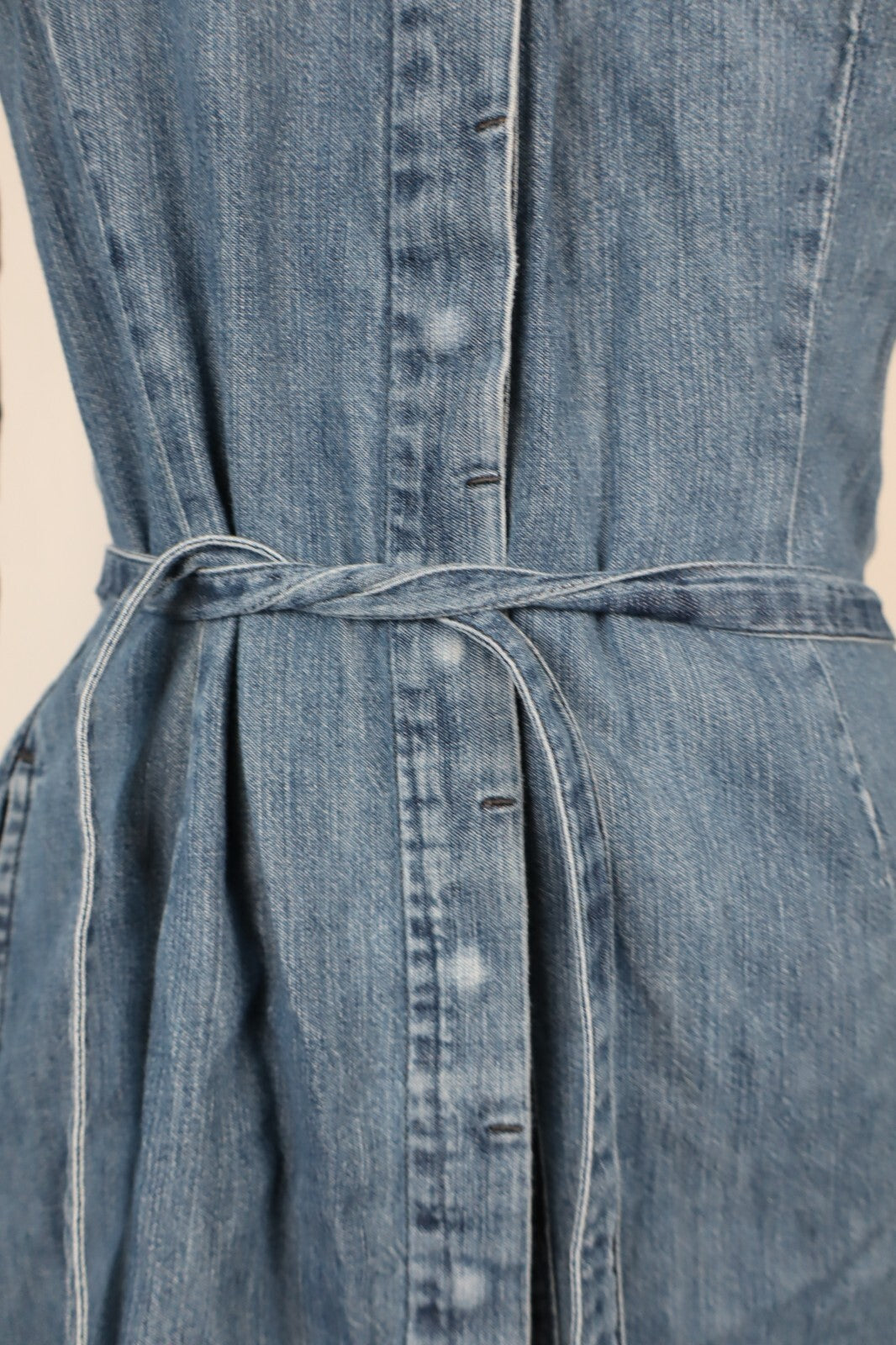 LEVI'S VESTITO CAMICIA JEANS DENIM DONNA TG. XS  WOMAN CASUAL VINTAGE DRESS