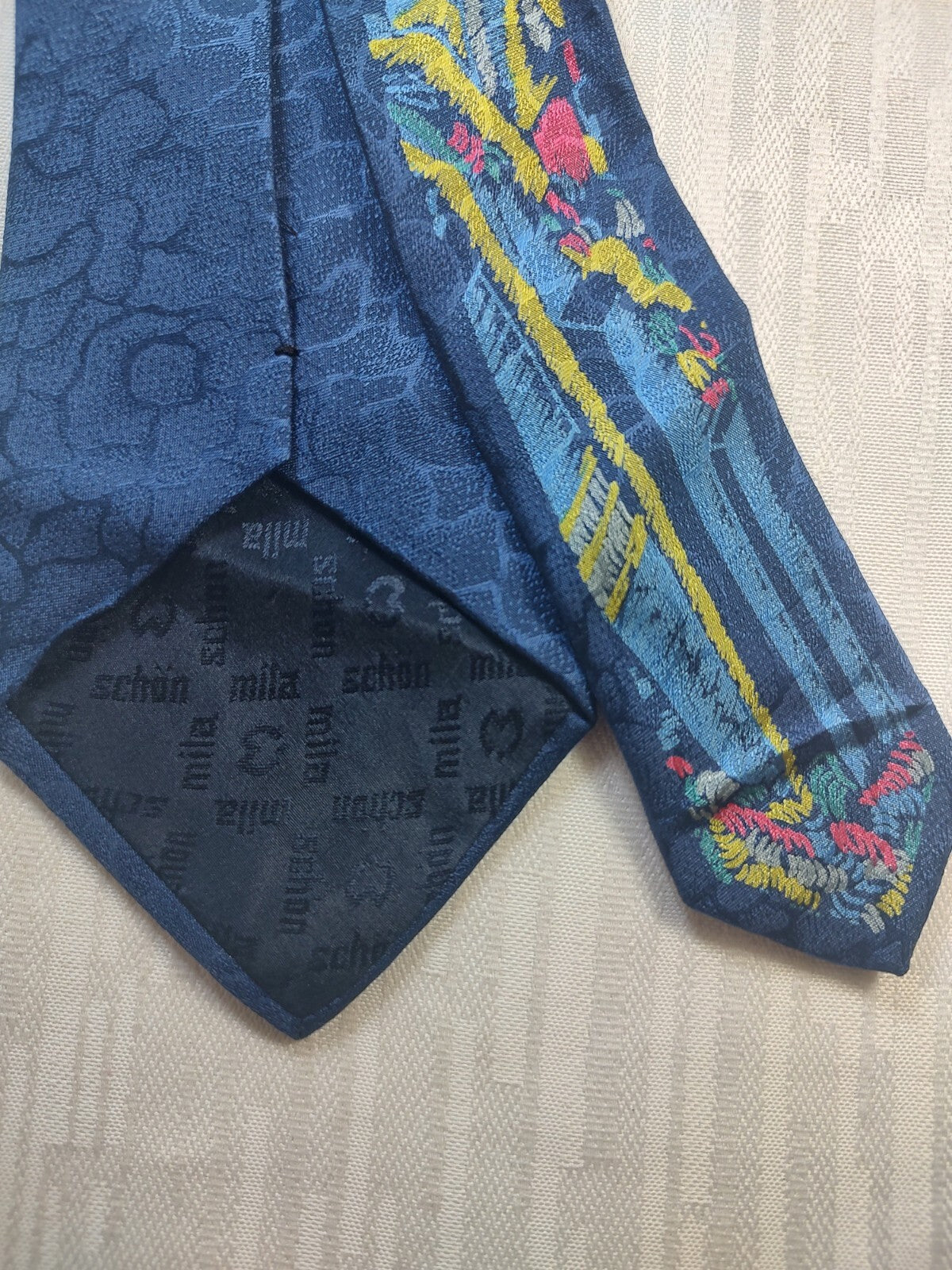 MILA SCHON 100% SILK TIE SETA CRAVATTA NECKTIE MADE IN ITALY CLASSIC
