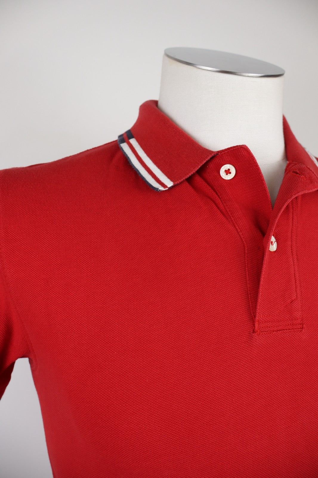 TIMBERLAND POLO UOMO MAN COTONE TG. S T-SHIRT CASUAL VINTAGE COTONE ROSSO LOGO