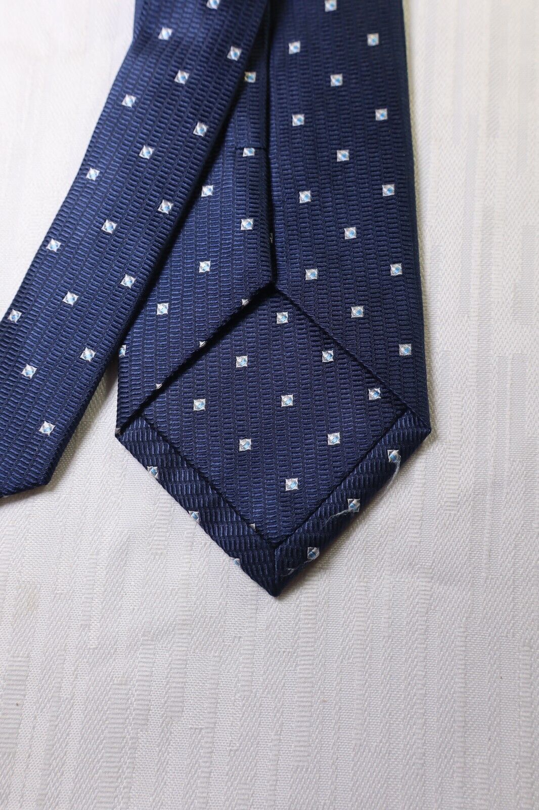 BARTON MODA 100% SILK TIE SETA CRAVATTA NECKTIE MADE ITALY SELF TIPPED