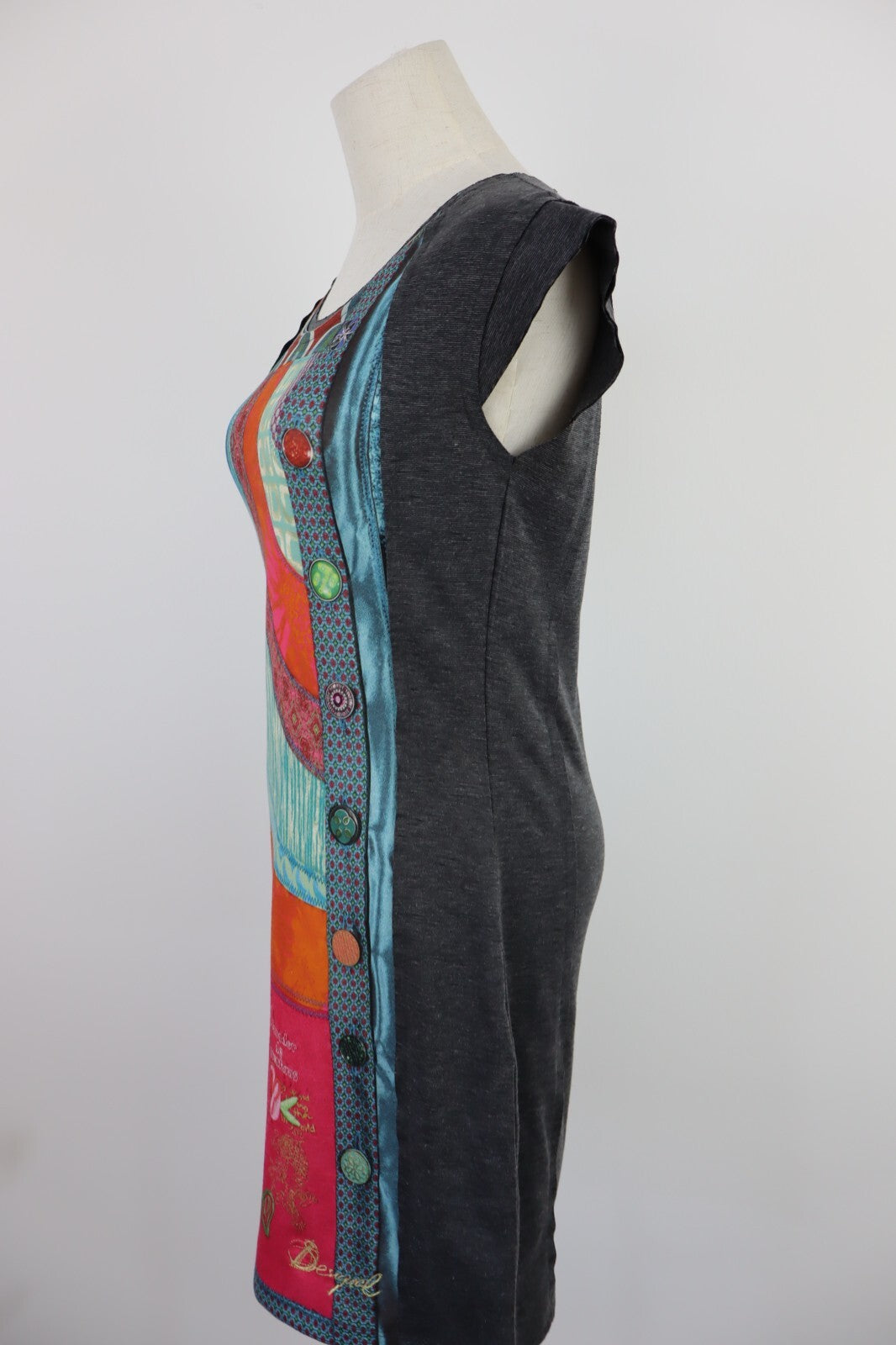 DESIGUAL VESTITO DONNA TG. S WOMAN CASUAL VINTAGE DRESS