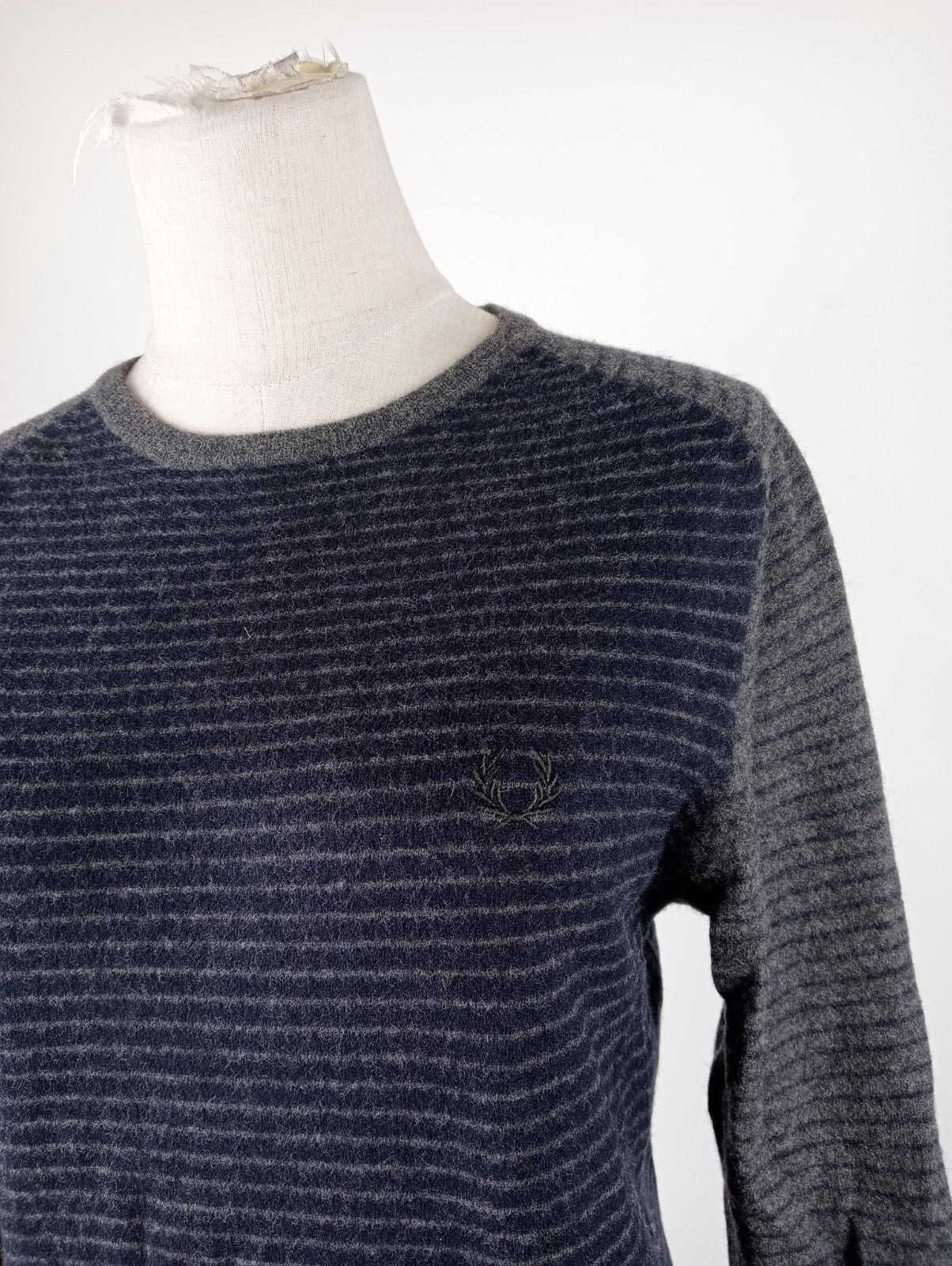 FRED PERRY MAGLIONE LANA WOOL DONNA TG L WOMAN CASUAL SWEATER VINTAGE
