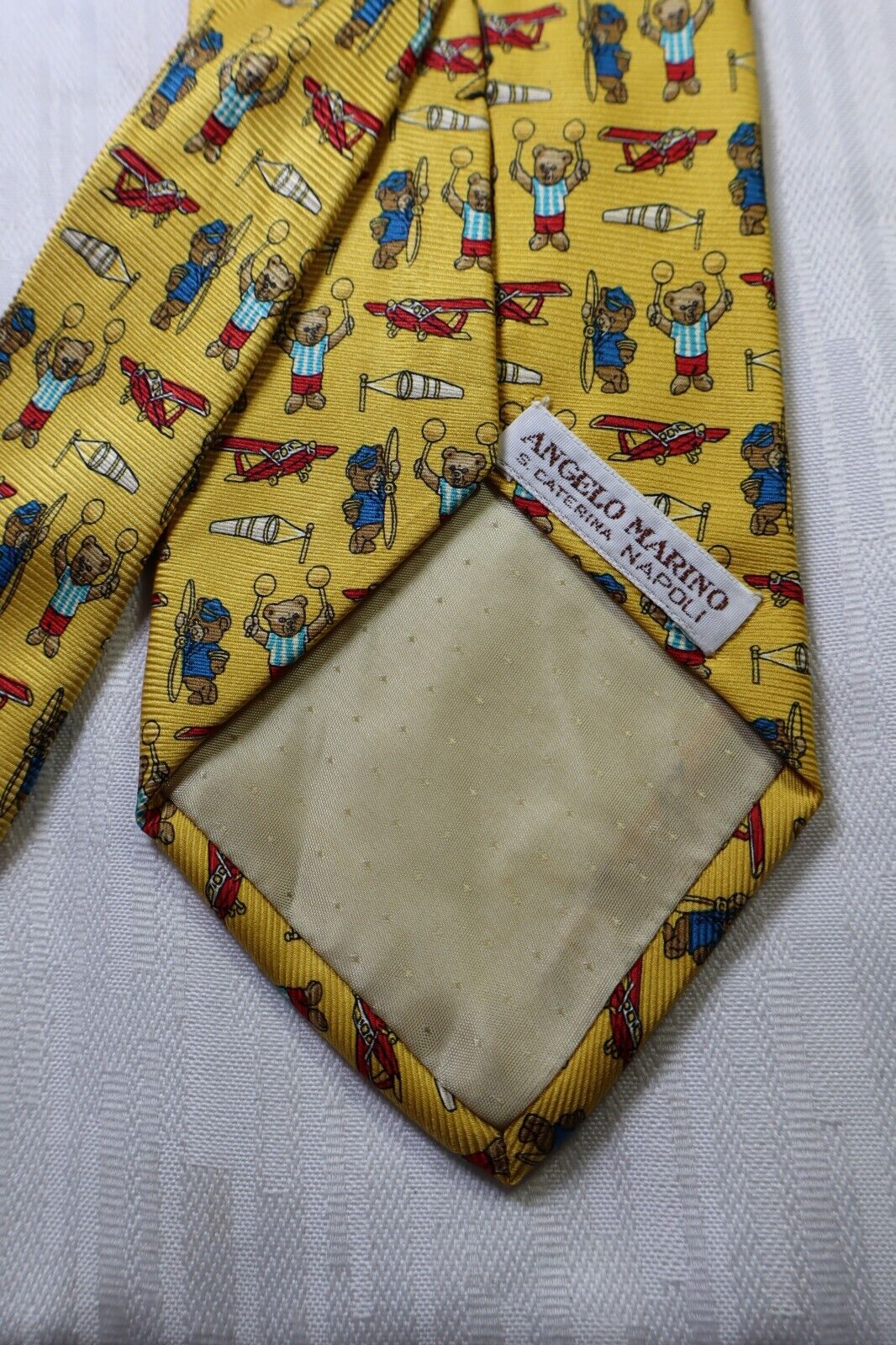ANGELO MARINO NAPOLI  SILK TIE SETA CRAVATTA NECKTIE MADE IN ITALY