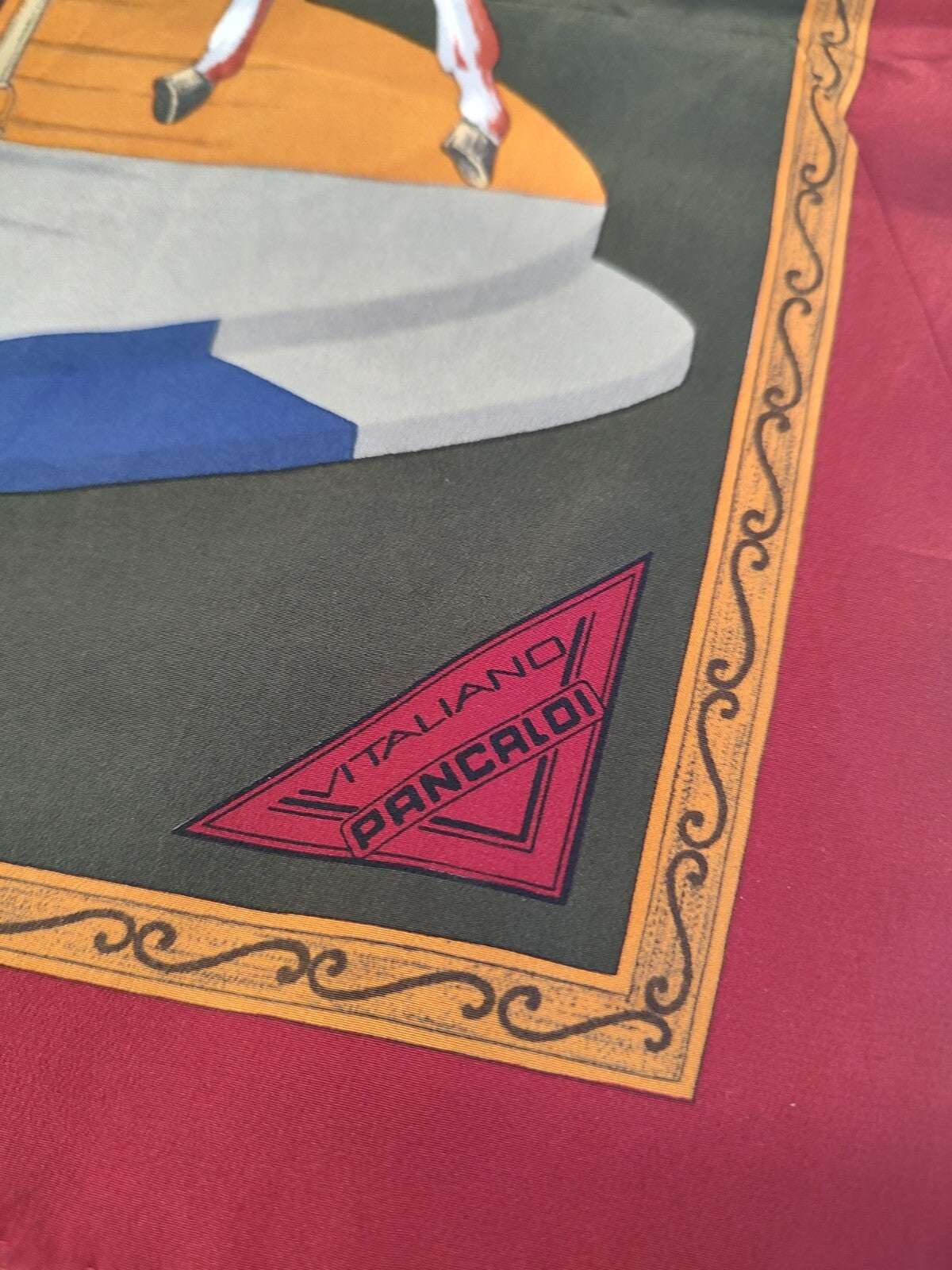 VITALINO PANCALDI FOULARD 100% SILK SETA SCARVES SCARF SQUARE MADE ITALY