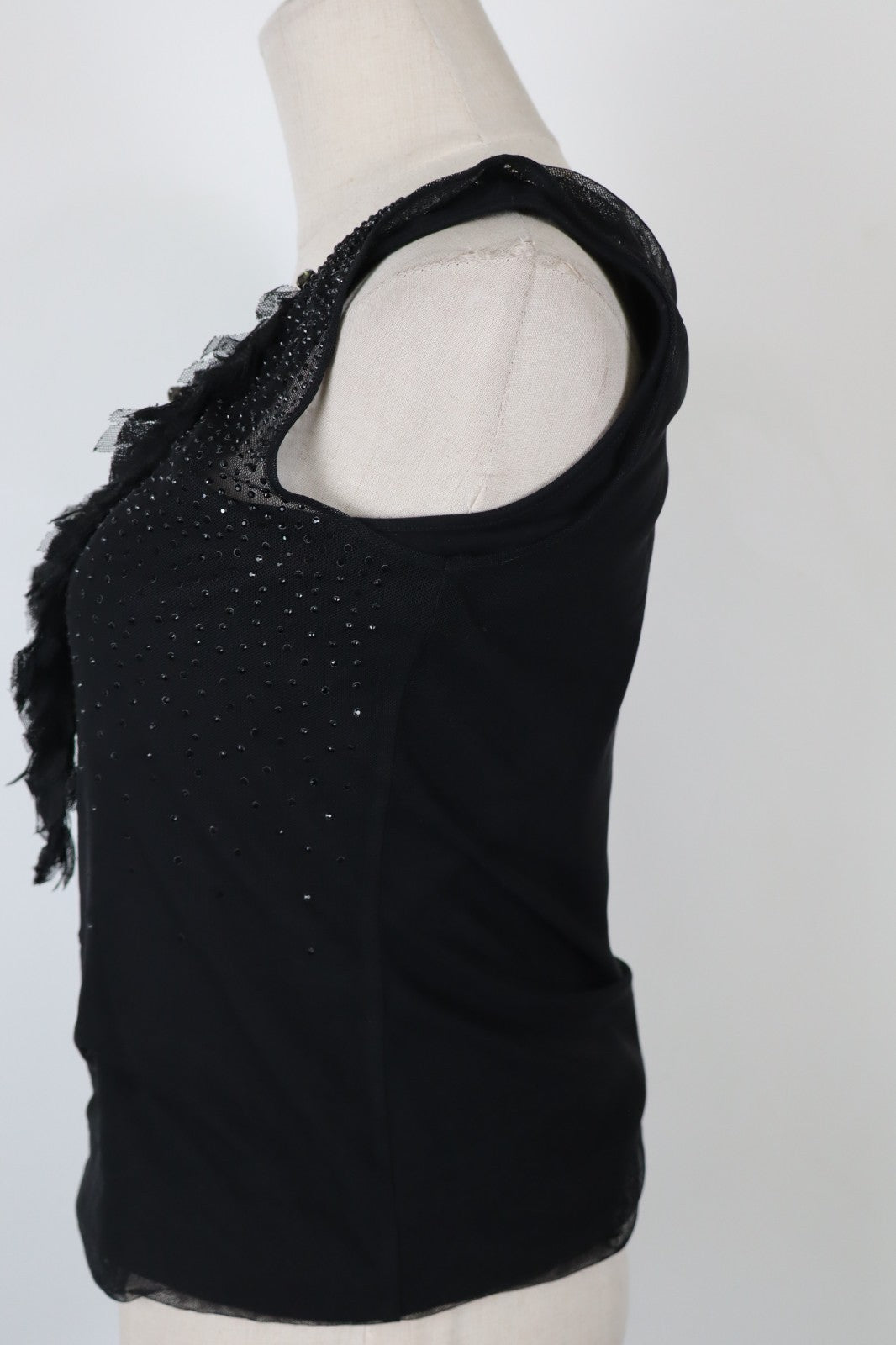 LIU JO MAGLIA CANOTTA DONNA TG. S WOMAN CASUAL VINTAGE T-SHIRT TOP BRILLANTINI