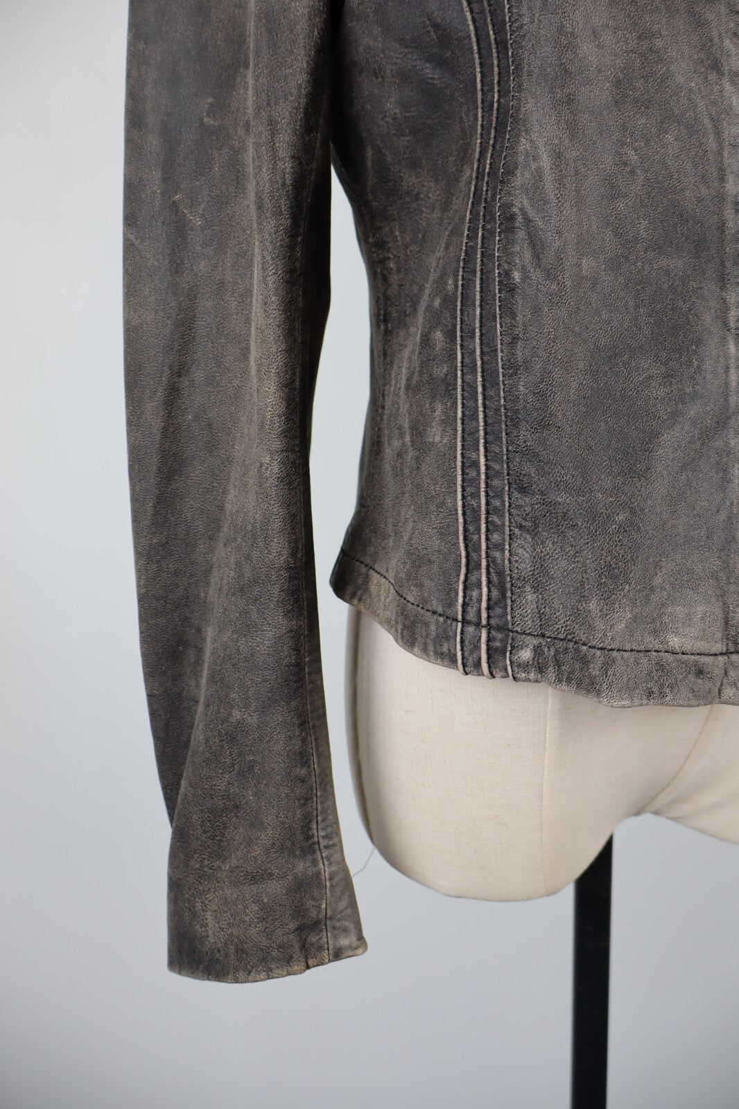 SUOMY GIUBBINO PELLE GIACCA DONNA M WOMAN CASUAL LEATHER JACKET VINTAGE