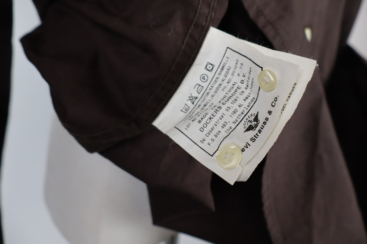 DOCKERS CAMICIA UOMO TG. L MAN CASUAL VINTAGE SHIRT COTONE COTTON