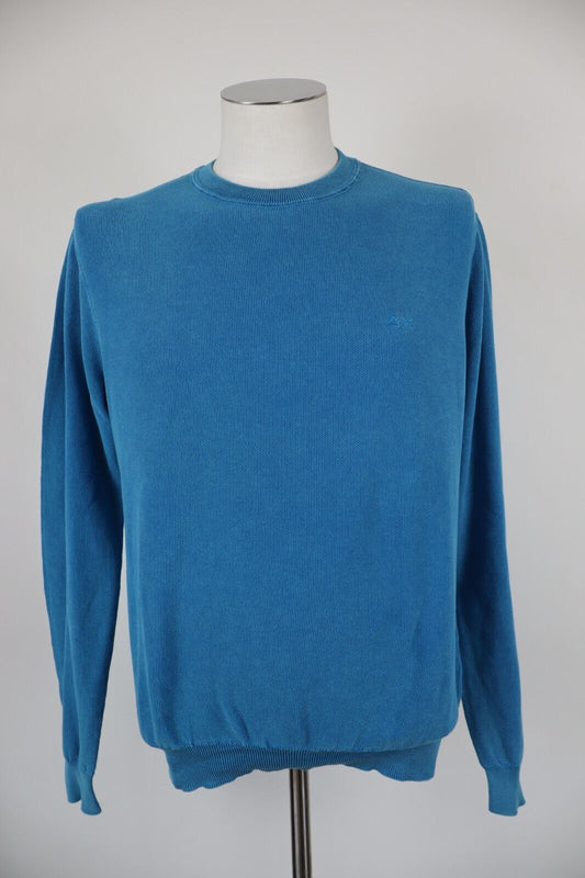 SUN68 MAGLIONE UOMO Tg. L MAN SWEATER CASUAL VINTAGE COTONE COTTON