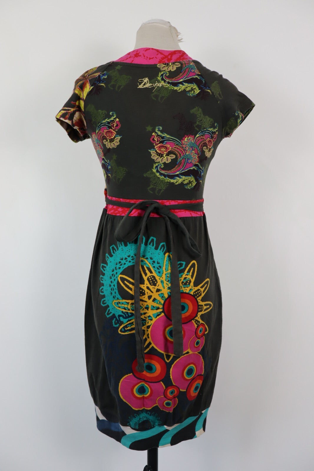 DESIGUAL VESTITO DONNA TG. S WOMAN CASUAL VINTAGE DRESS ITALIA COTONE