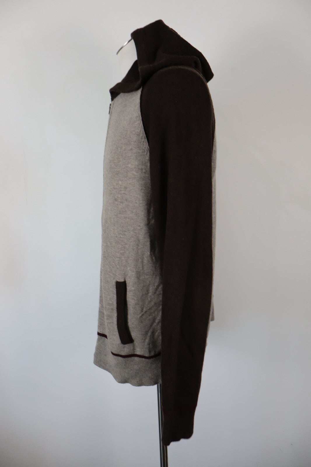 GAP MAGLIONE CON ZIP FELPA VINTAGE UOMO Tg. L MAN SWEATER CASUAL LANA WOOL