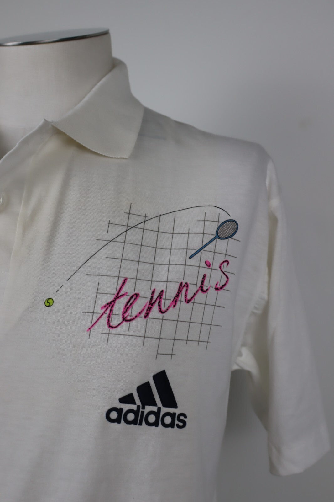 ADIDAS MAGLIA POLO TENNIS UOMO TG. XL MAN T-SHIRT SPORT VINTAGE CON TAG