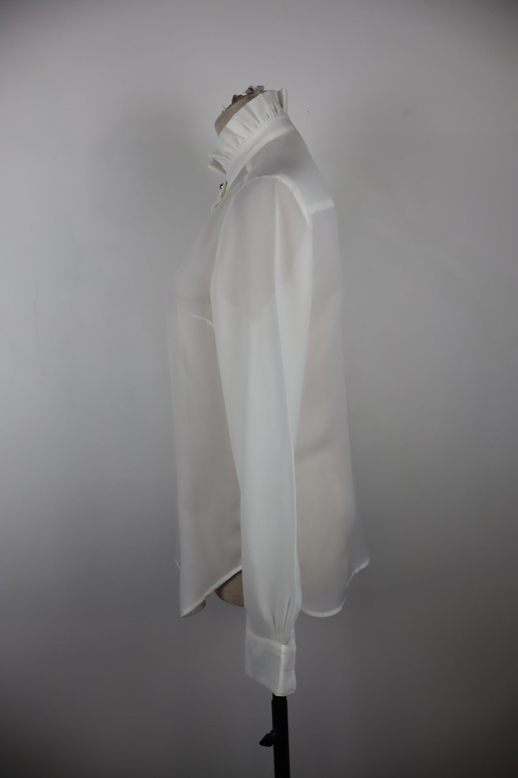 JECKERSON CAMICIA MANICA LUNGA DONNA TG. XS WOMAN SHIRT CASUAL VINTAGE BIANCO