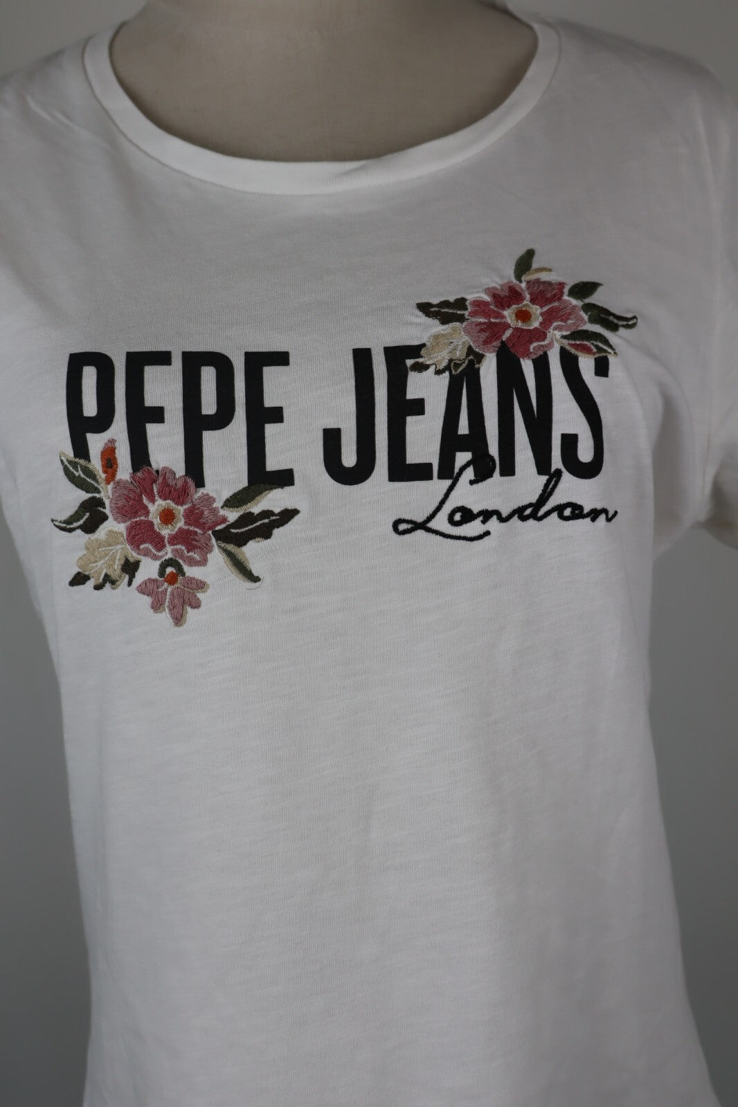 PEPE JEANS LONDON MAGLIA DONNA TG. L WOMAN CASUAL  T-SHIRT SETA COTONE