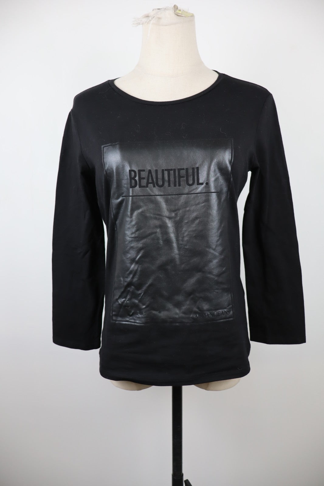 ARMANI JEANS MAGLIA MANICHE LUNGHE COTONE DONNA 40 WOMAN CASUAL VINTAGE T-SHIRT