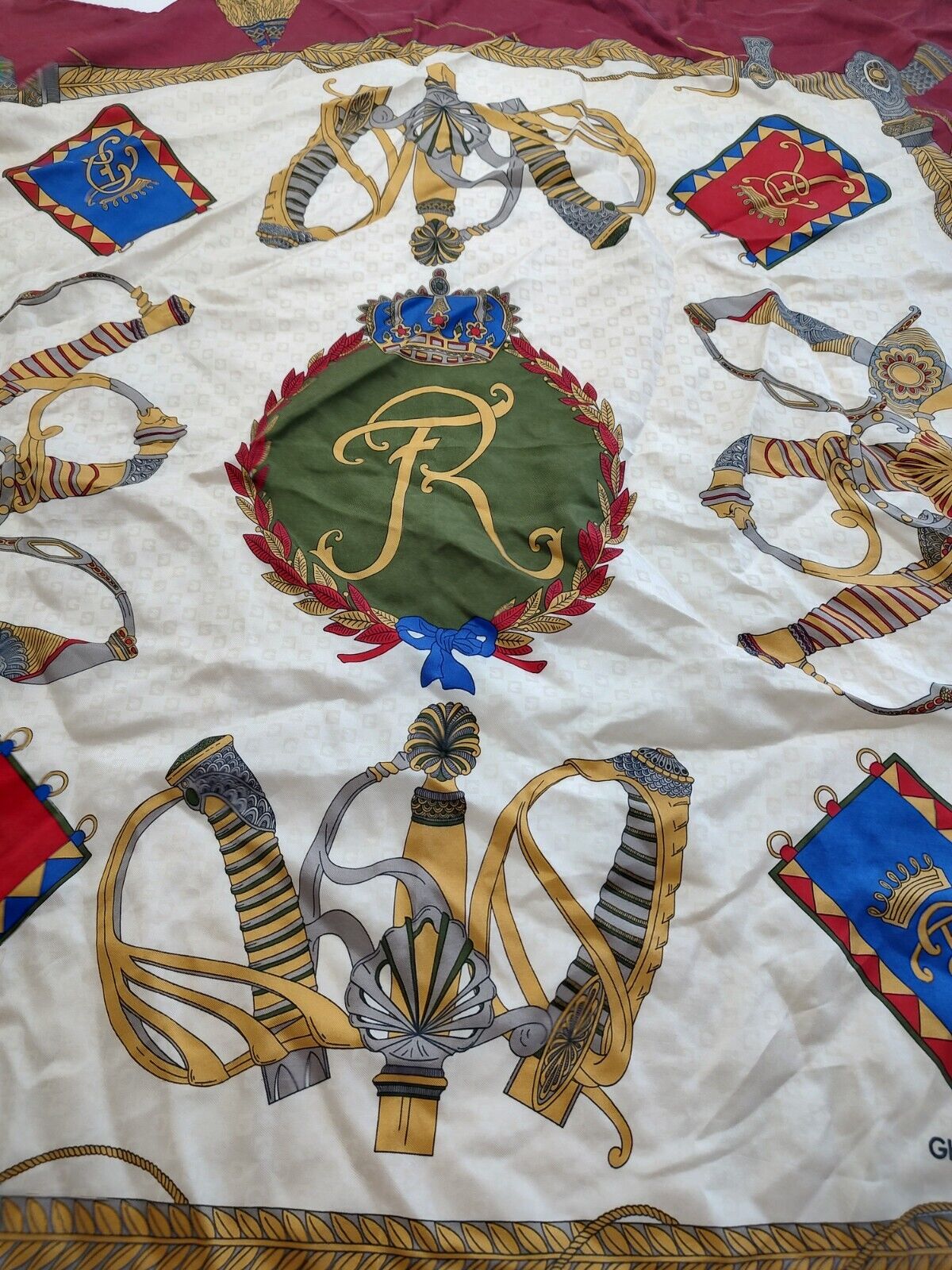 GHERARDINI FOULARD 100% SILK SETA SCARVES SCARF SQUARE MADE ITALY