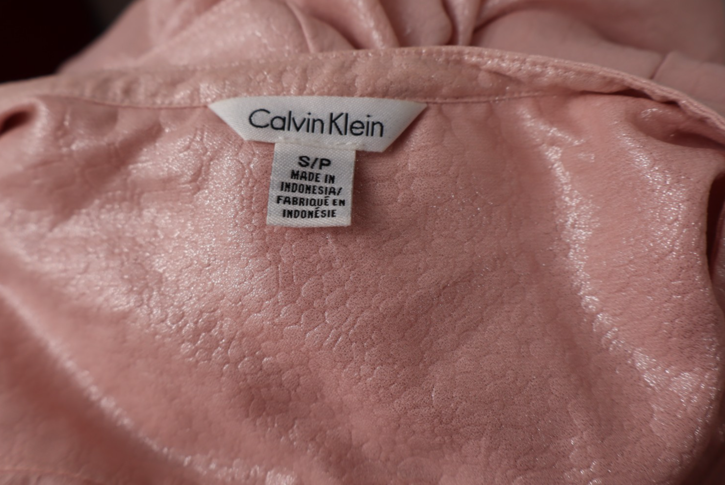 CALVIN KLEIN CAMICIA DONNA TG. S WOMAN CASUAL VINTAGE SHIRT ROSA POLIESTERE