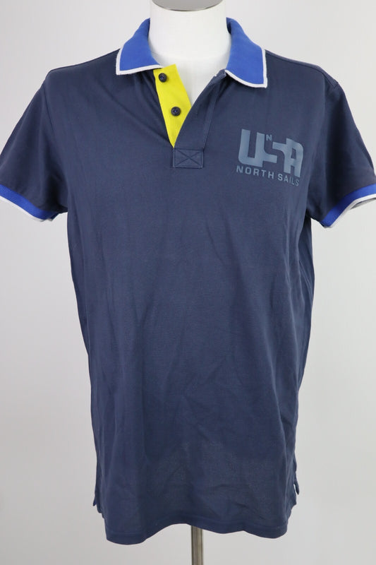 NORTH SAILS MAGLIA POLO COTONE UOMO TG. L MAN POLO SHIRT CASUAL VINTAGE COTTON