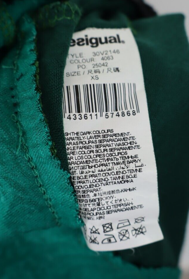 DESIGUAL VESTITO DONNA TG. XS WOMAN CASUAL VINTAGE DRESS ABITO