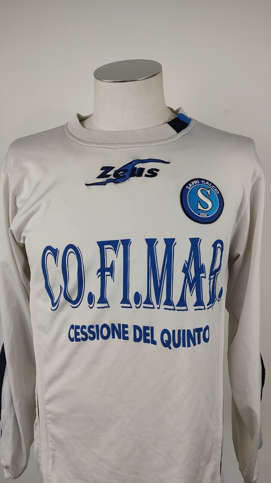 ZEUS SAPRI N. 6 MAGLIA CALCIO UOMO Tg L TRIKOT JERSEY SOCCER VINTAGE SPORT