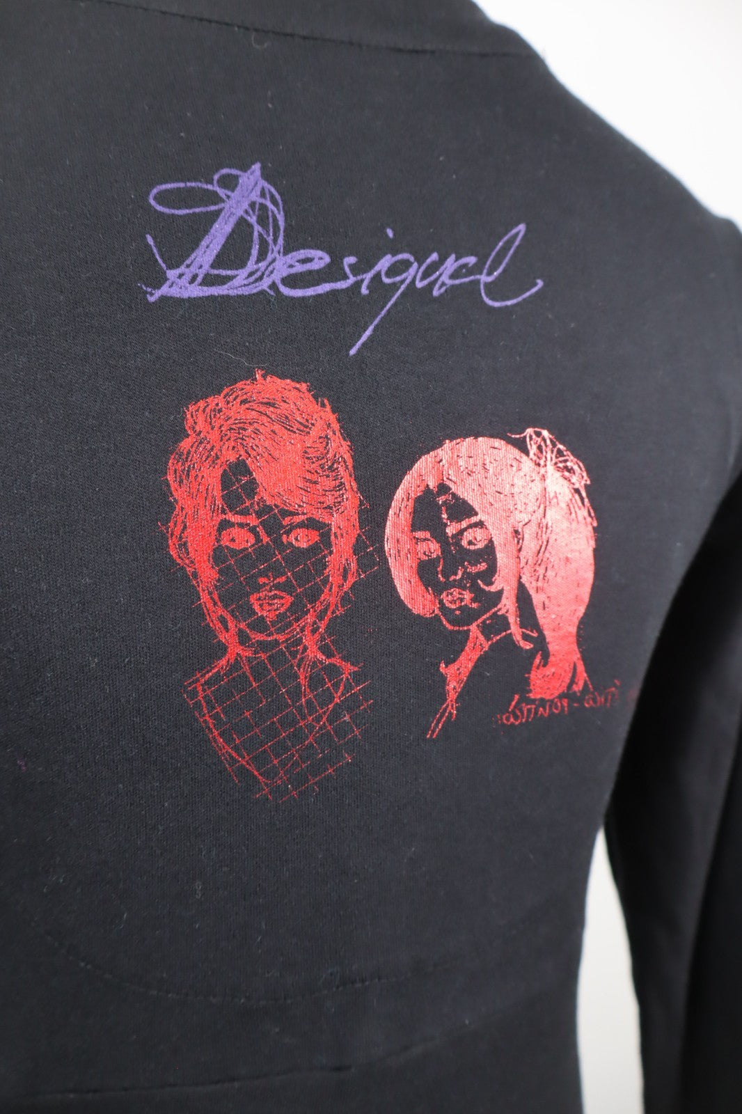 DESIGUAL VESTITO MANICA LUNGA DONNA TG M WOMAN CASUAL VINTAGE DRESS ABITO LOGO