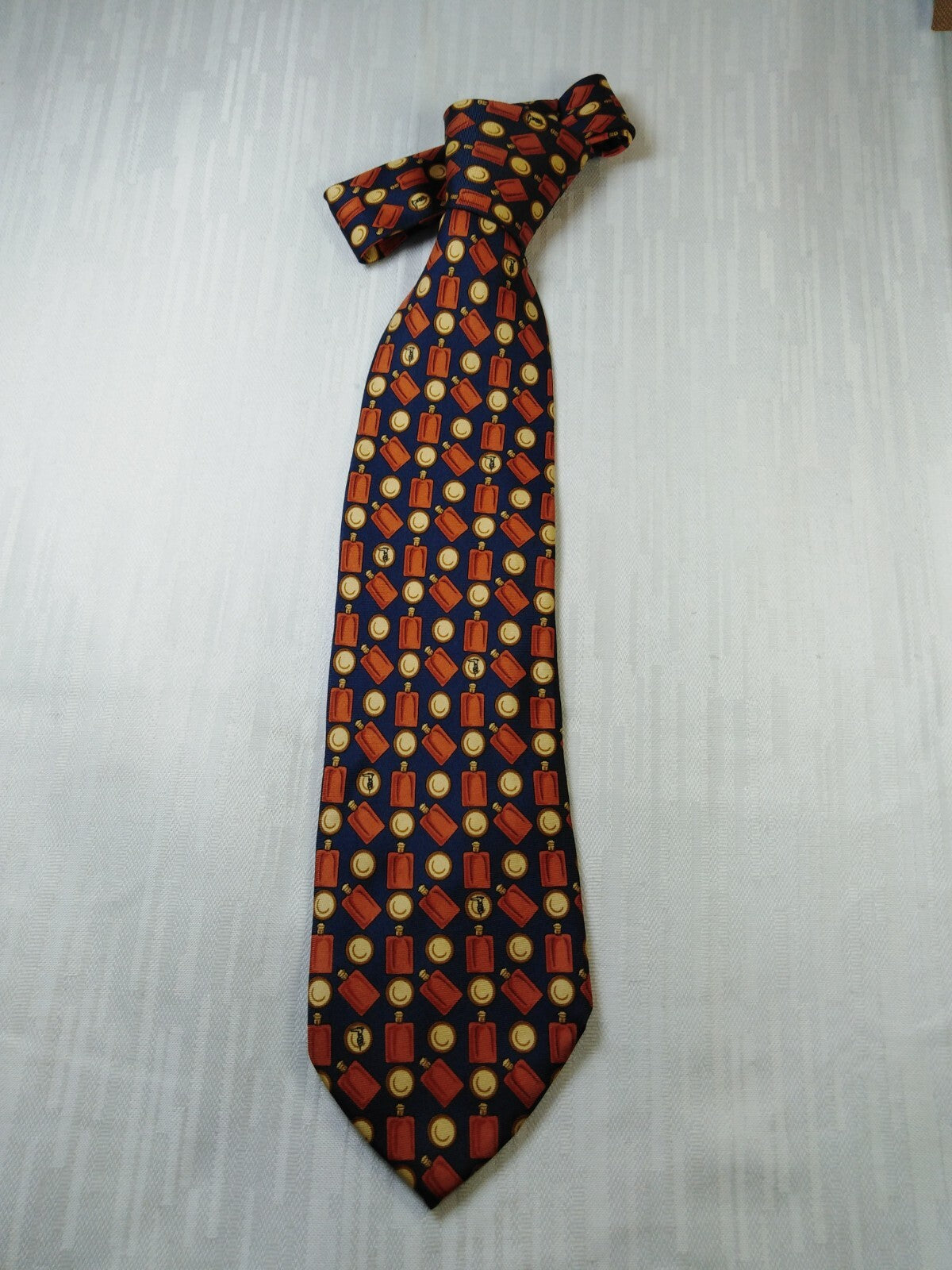 TRUSSARDI PARFUM 100% SILK TIE SETA CRAVATTA NECKTIE ITALY VINTAGE CLASSIC