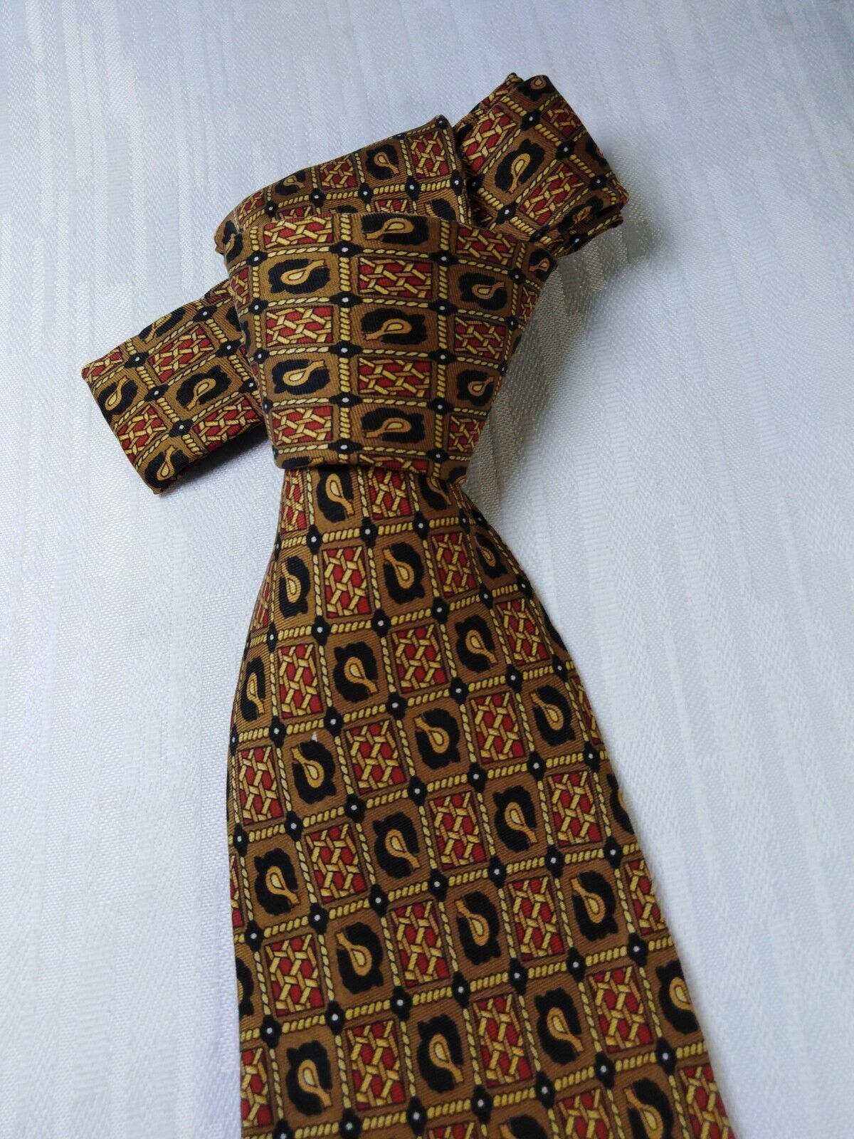 TED LAPIDUS 100% SETA SILK TIE CRAVATTA NECKTIE ITALY VINTAGE CLASSIC