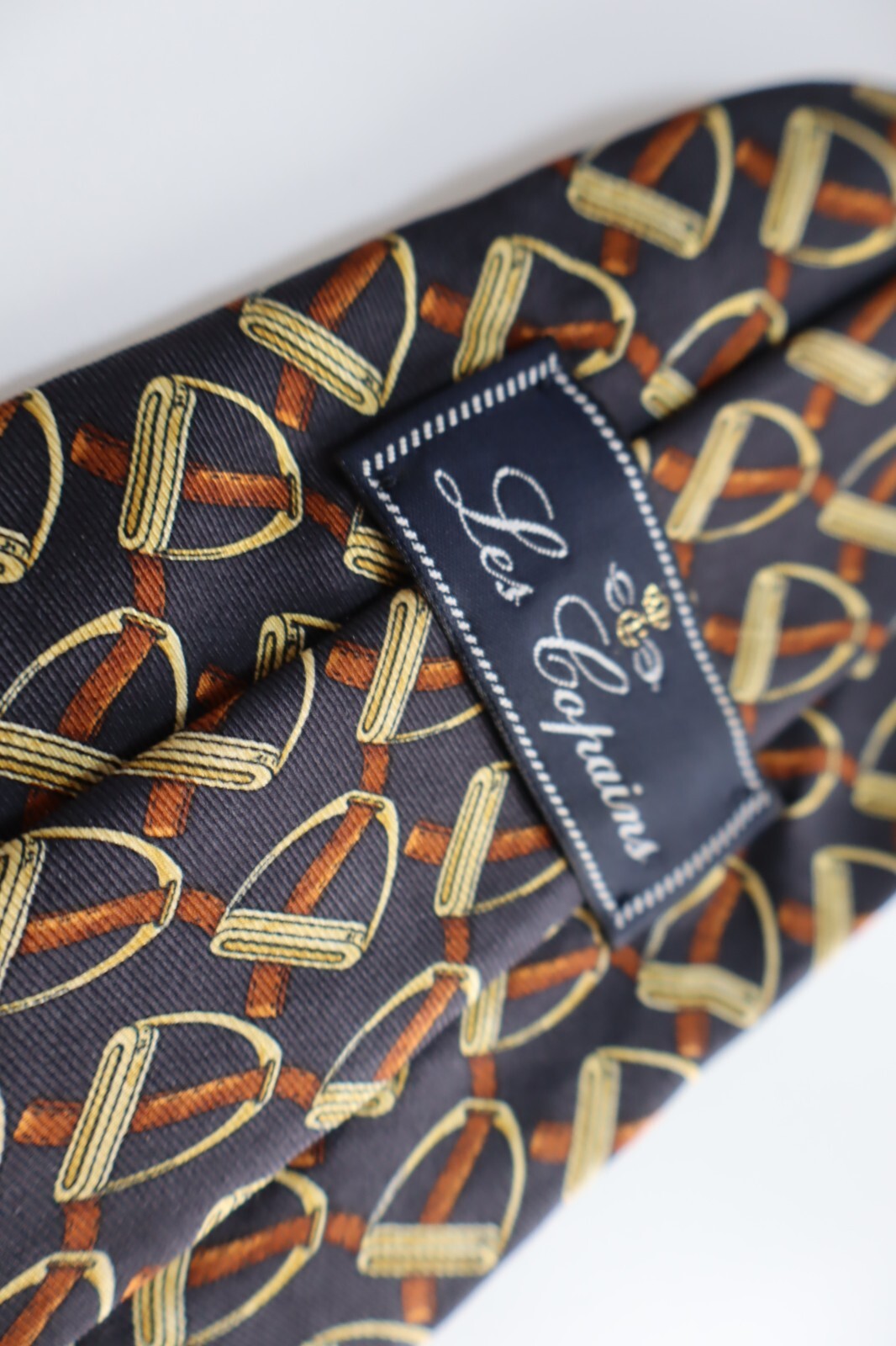 LES COPAINS 100% SILK TIE SETA CRAVATTA NECKTIE MADE IN ITALY CLASSIC