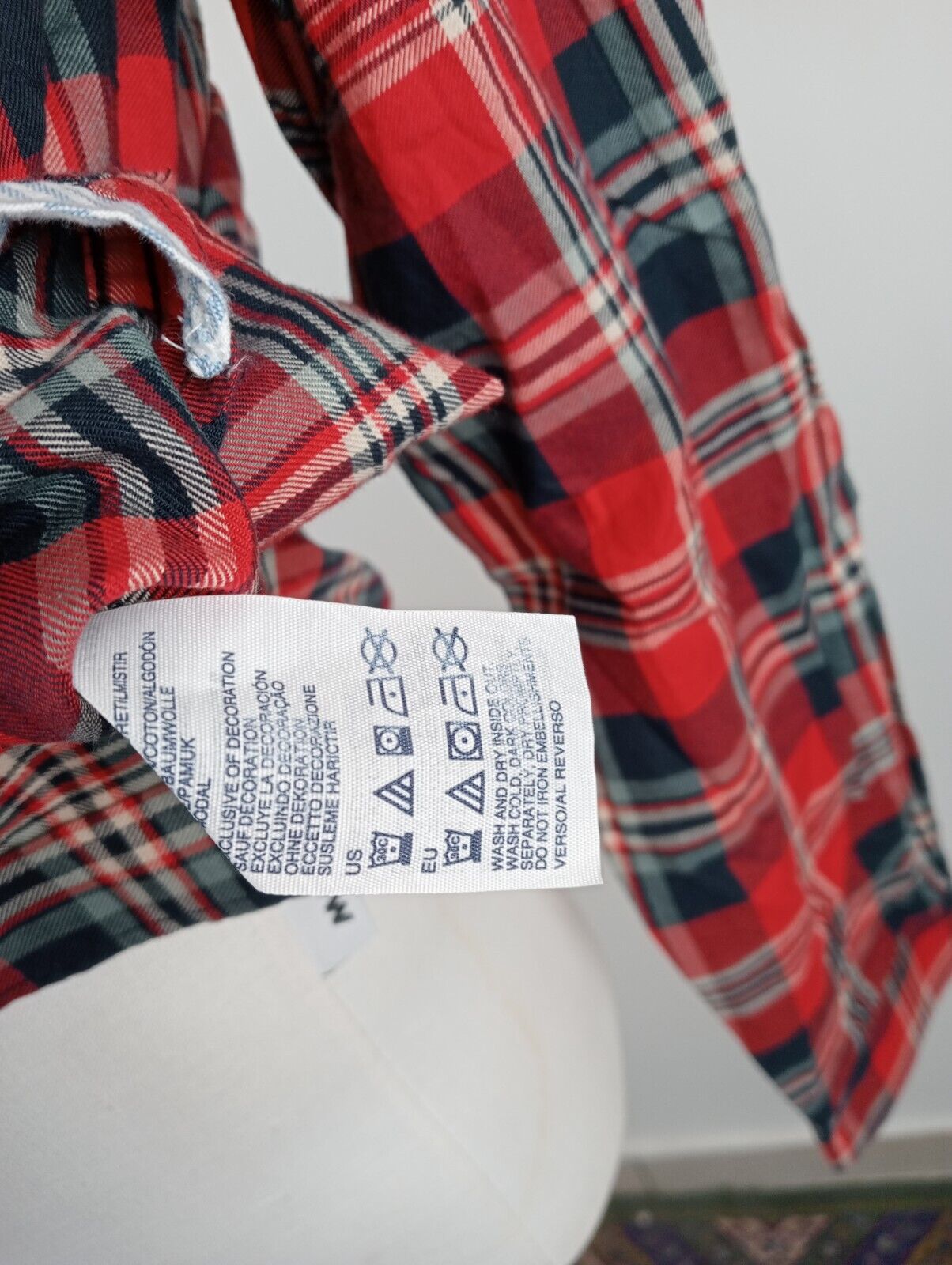 TOMMY HILFIGER CAMICIA UOMO COTONE TG S  MAN CASUAL VINTAGE SHIRT ITALY