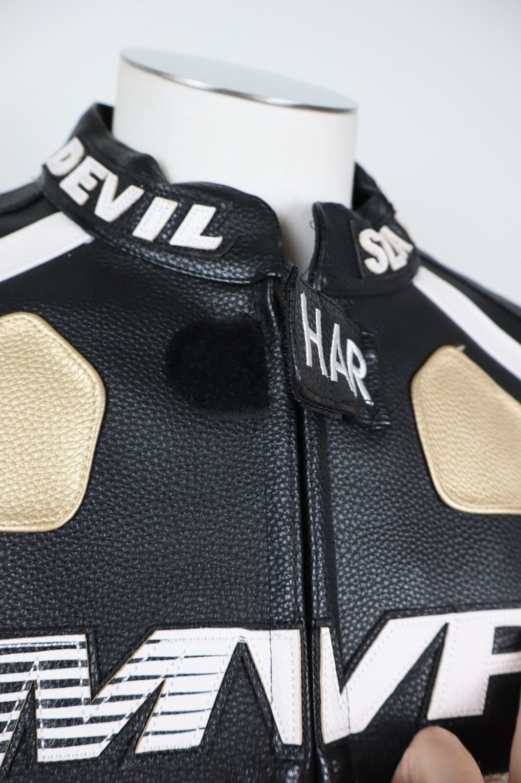 DEVIL SLAYER MVP GIUBBINO MOTO ECOPELLE UOMO TG XXL MEN JACKET SPORT