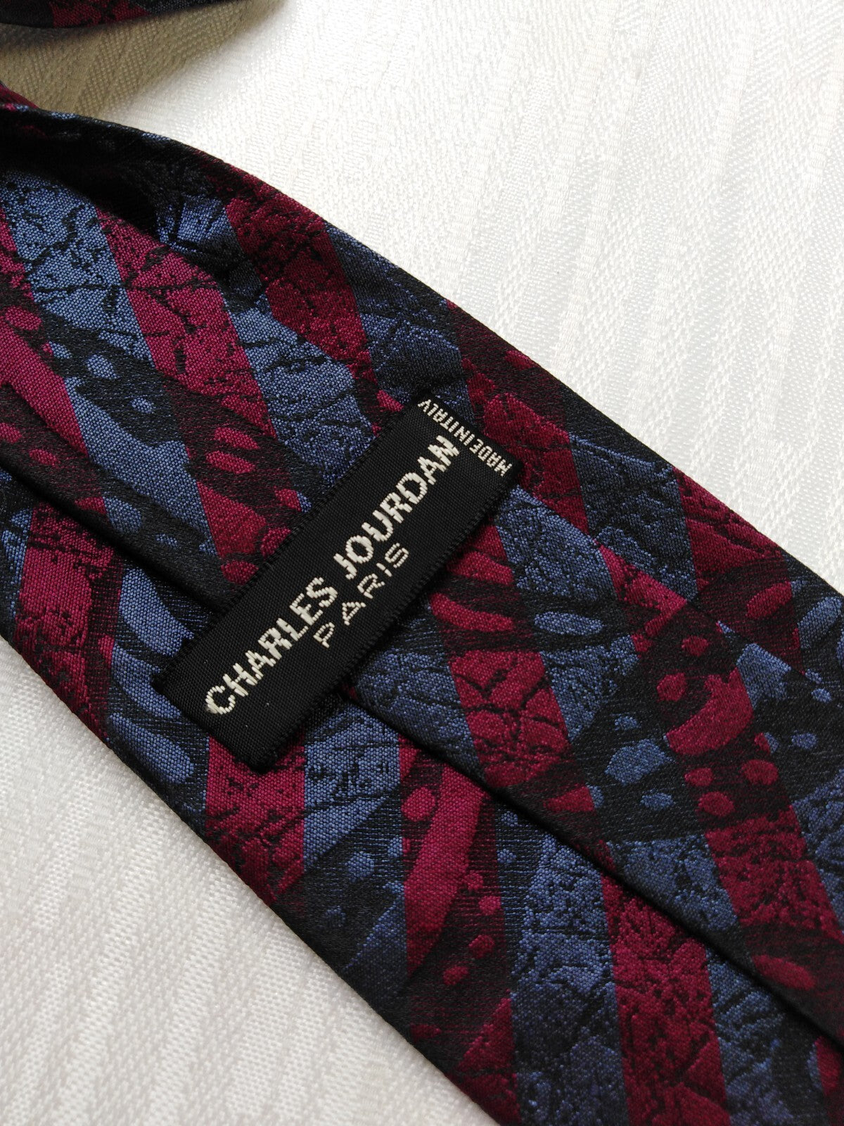 CHARLES JOURDAN 100% SILK TIE SETA CRAVATTA NECKTIE MADE IN ITALY CLASSIC