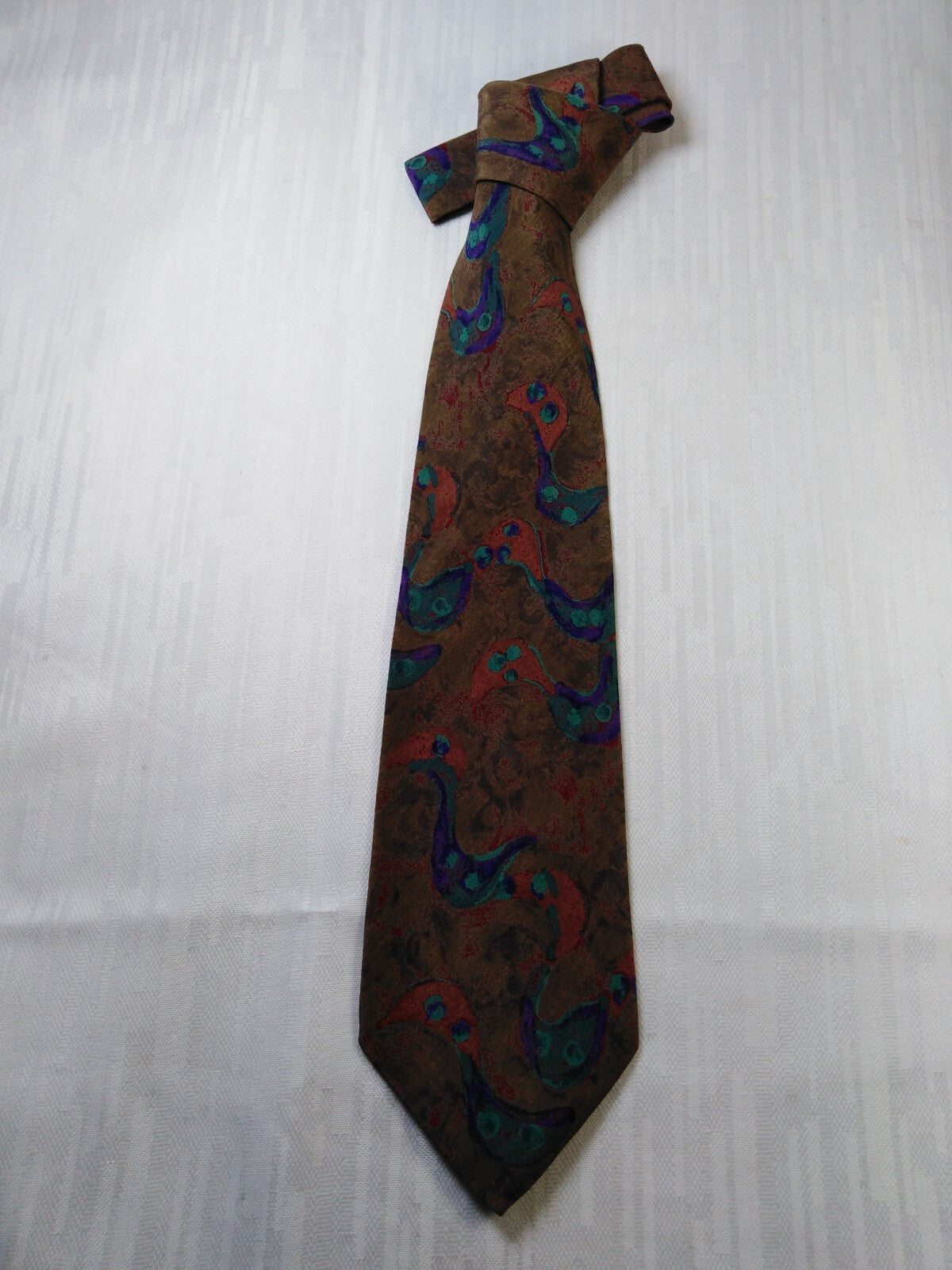 UNGARO PARIS 100% SETA SILK TIE CRAVATTA NECKTIE ITALY VINTAGE CLASSIC