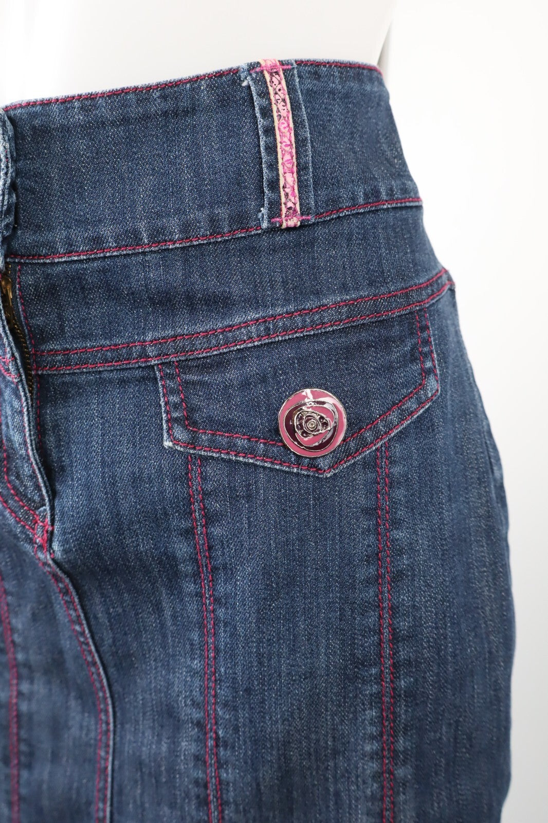 ROCCOBAROCCO JEANS GONNA DENIM DONNA WOMAN SKIRT Tg. 44 CASUAL VINTAGE COTONE